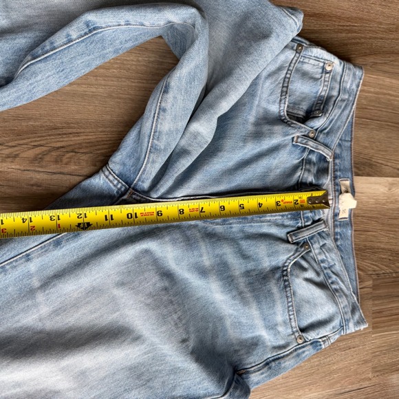 Madewell The Slouchy Boyjean Light Wash High Rise Straight Leg Denim Jeans 26 - Picture 6 of 7